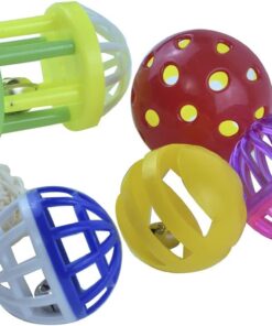 Alternative view of GUANLANT 6pcs Foraging Ball Bird Toys Conures Feeder Toys Parakeets Foot Talon Toy Cockatiel Chewing Training Rattle Bell Balls Parrot Cage Toys for Budgie Lovebirds Playgym Birdcage
