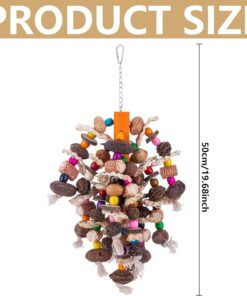 Alternative view of Deloky Large Parrot Bird Chewing Toys, Natural Nuts Corn Parrot Tearing Toy, Wooden Bird Cage Toy for African Grey, Macaws Cokatoos, Amazon Parrots and Other Large Birds