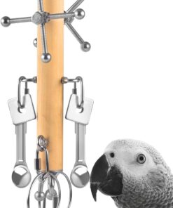 KATUMO Bird Toys, Parrot Pull Spoons, Spinning Toys for Small to Large Parrots
