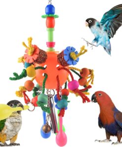 KATUMO Bird Toys, Parrot Toys Parakeet Foraging Shredder Hanging Toys Bird Ball Treats for Conure Mini Macaw Cockatiel Lovebird Small-Medium Birds