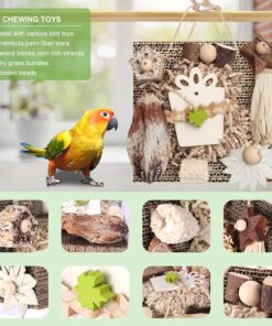 Alternative view of Kyouki Bird Toys, Parakeet Toys, Parrot Toy, Conure Hanging Chewable Cardboard Foraging Suitable for Budgies, Cockatiels, Lovebirds, Sun Conures - and Other Small/Medium Parrots (Medium)