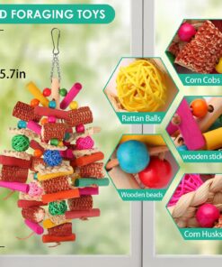 Alternative view of Kyouki Parrots Toys for Cockatiels, Budgies, Conures, Lovebirds, Quakers, Parrotlets, Caiques, Senegals, Meyer's & Other Small/Medium Birds - Natural Chewing & Foraging Toy with