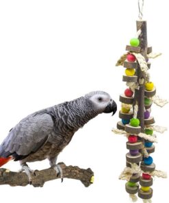 EBaokuup Wood Bird Chewing Toys-Blocks Parrot Tearing Toys Best for Finch,Budgie,Parakeets,Cockatiels, Conures,Love Birds and Amazon Parrots